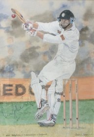  Jean L Grew: Mike Atherton (Signed painting) 
